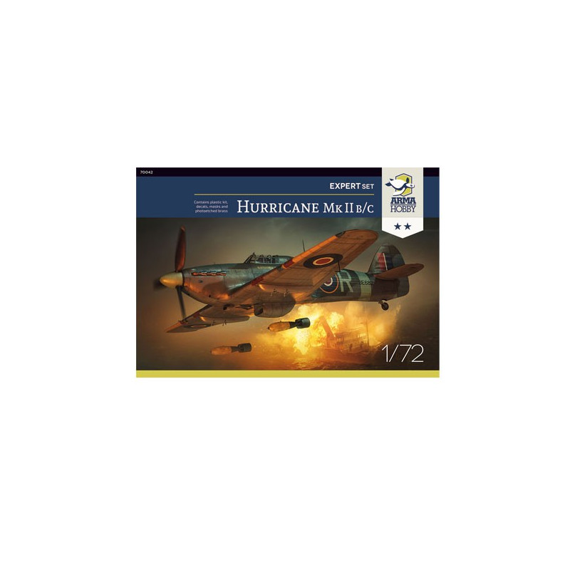 Hurrikan Mk II B/C Kunststoffebene Modellsatz 1/72 | Scientific-MHD