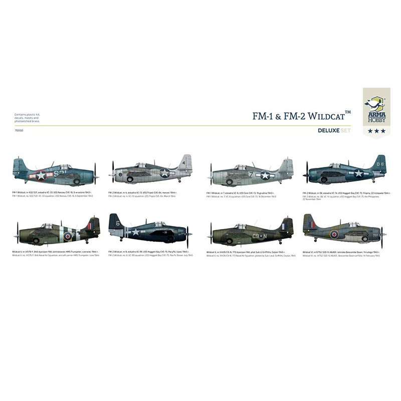 FM-1 & FM-2 Kunststoffebene Modell Wildcat Deluxe Set 1/72 | Scientific-MHD