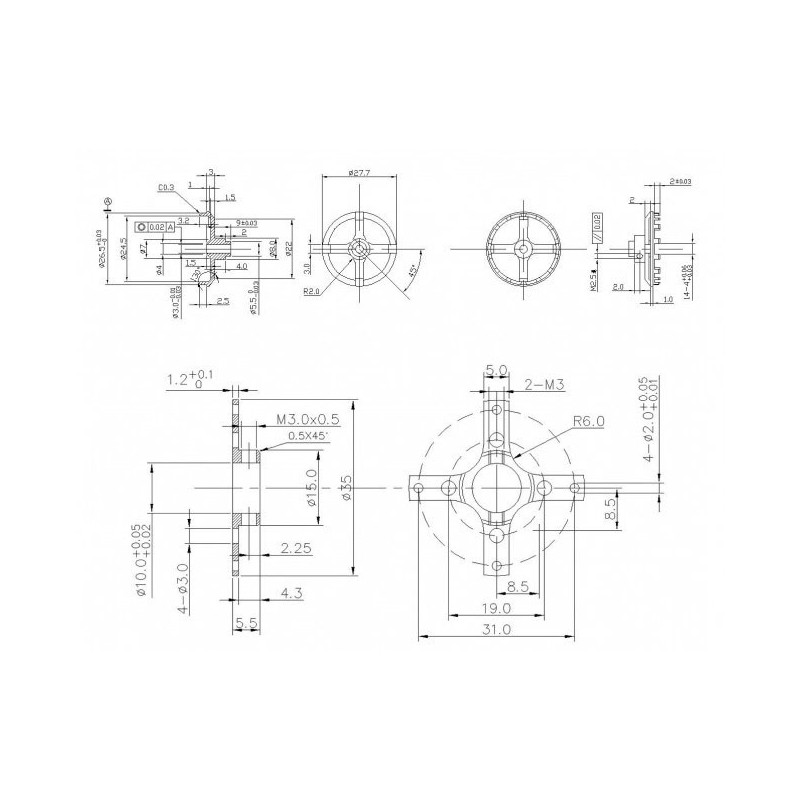 Elektromotor DM2203 KV1600 Motor | Scientific-MHD