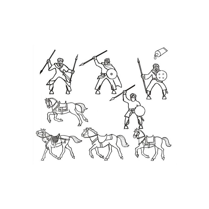 Leichte Kavallerie -Figur Almoravid1/72 | Scientific-MHD