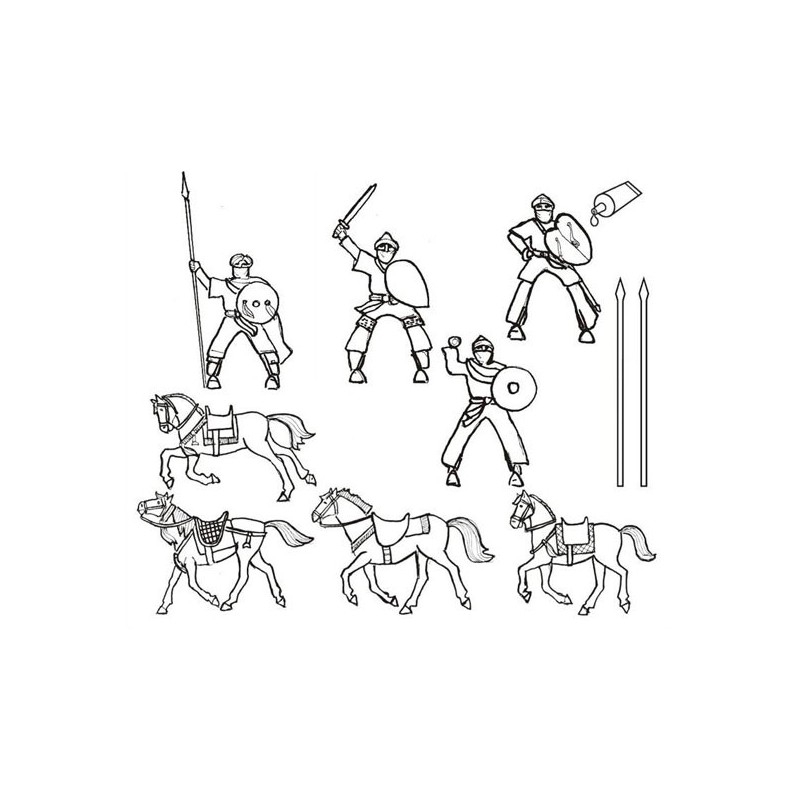 Schwere Kavallerie -Figur Almoravid1/72 | Scientific-MHD