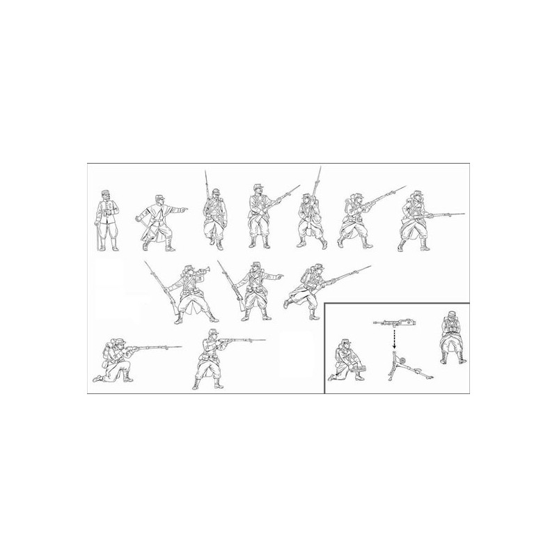 Französische Infanterie -Figur im Zweiten Weltkrieg/72 | Scientific-MHD