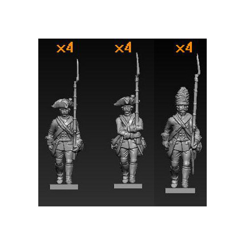 Sieben Jahre Krieg Österreichischer Figur marschieren 1/72 | Scientific-MHD