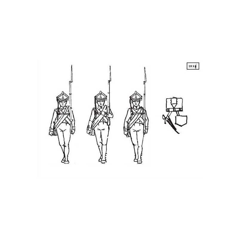 Russische Infanterie Figur en marche1/32 | Scientific-MHD