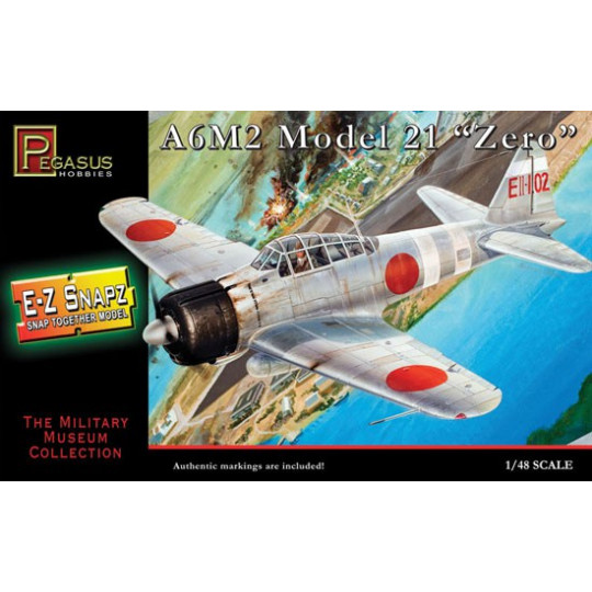 E-Z gebautes Kunststoffebene Modell A6M2 Null 1/48 | Scientific-MHD
