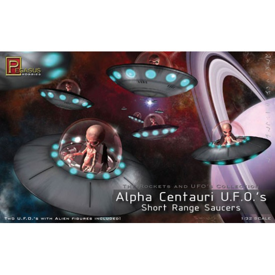 Alpha Centuri UFO Plastic Science -Fiction -Modell (2 Räume) | Scientific-MHD