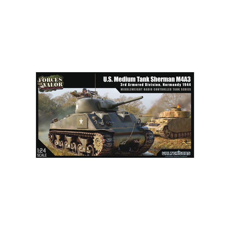 Radio -kontrollierter Wagen bei 1/24 Sherman M4A3 R/C 1/24 | Scientific-MHD