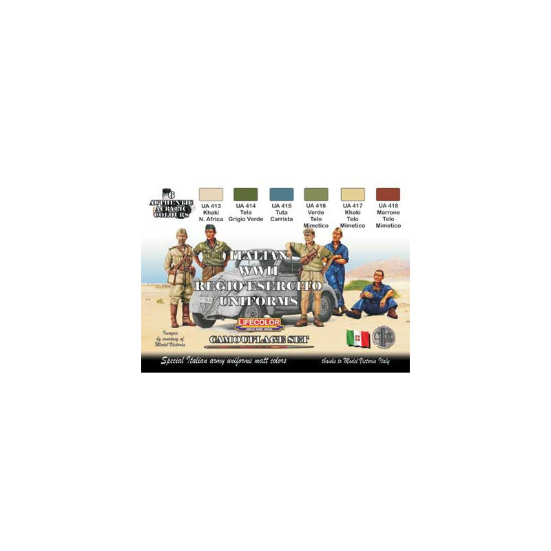 Acrylfarben set italienische Uniformen im Zweiten Weltkrieg | Scientific-MHD