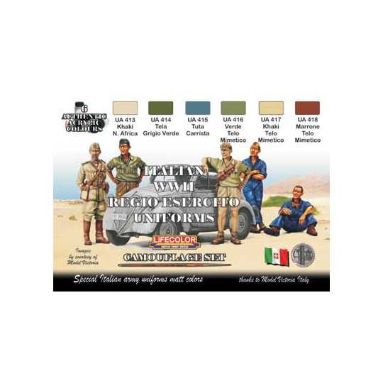 Acrylfarben set italienische Uniformen im Zweiten Weltkrieg | Scientific-MHD