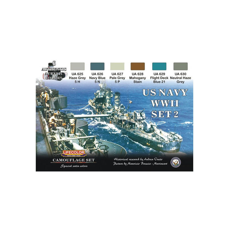 Acrylmalerei US -Boote im Zweiten Weltkrieg Set 2 | Scientific-MHD