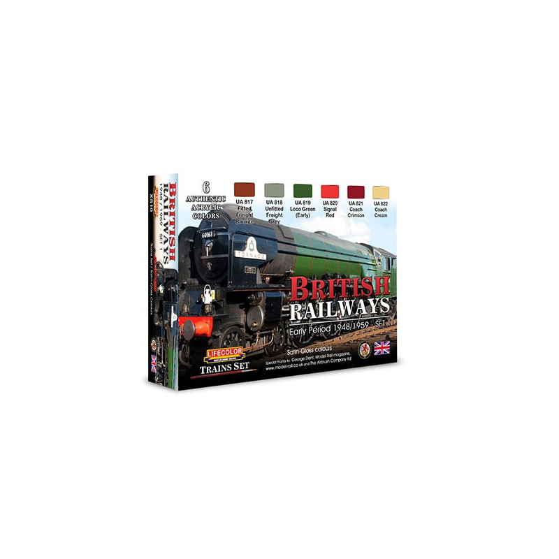 Acrylmalerei Britische Eisenbahnen Frühzeit 1948/1959 Set 1 | Scientific-MHD