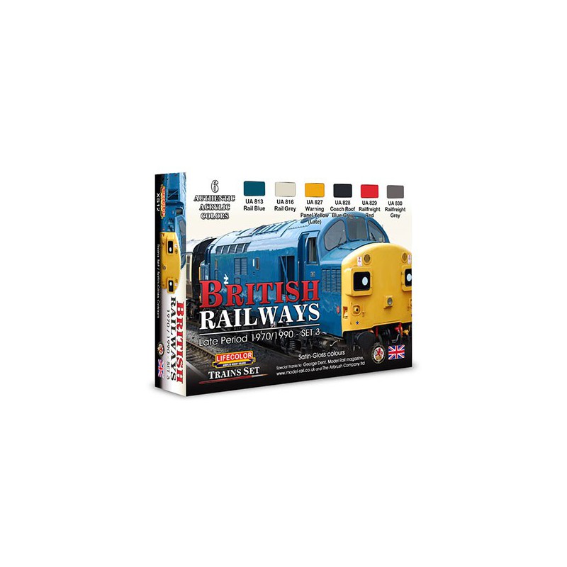 Acrylmalerei Britische Eisenbahnen Ende Periode 1970/1990 Set 3 | Scientific-MHD