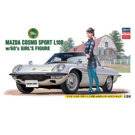 Mazda Cosmo Sport L10B Plastikautoabdeckung mit Figur | Scientific-MHD