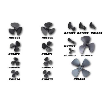 Radiodischettiertes Boot Zubehör Triple Propeller 50 mm Rotation auf der rechten Seite | Scientific-MHD