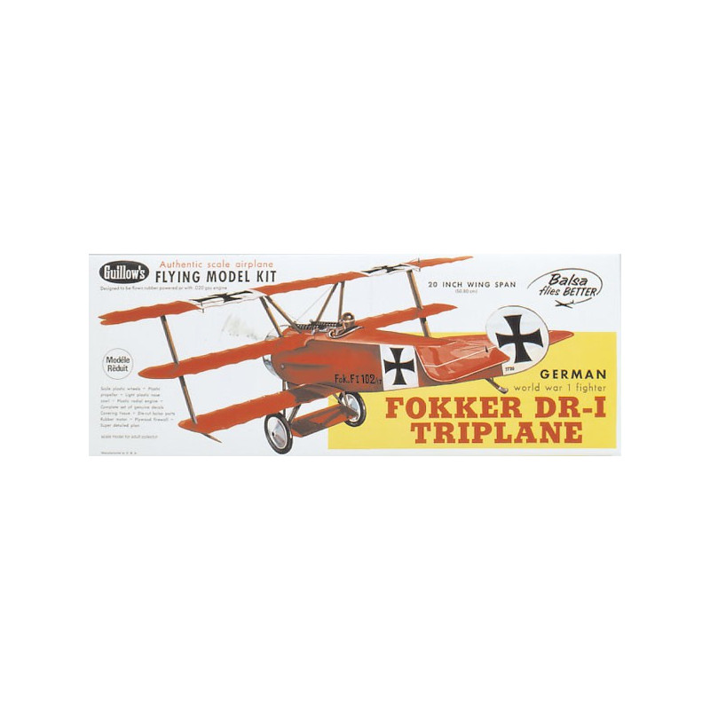 Freiflugflugzeug Fokker DR-1 Triplane | Scientific-MHD