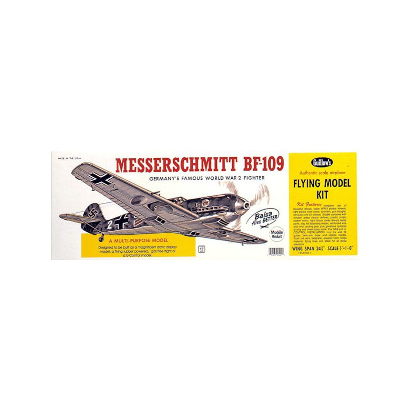 Freifreie Freiflugflugzeug Messerschmitt BF-109 | Scientific-MHD