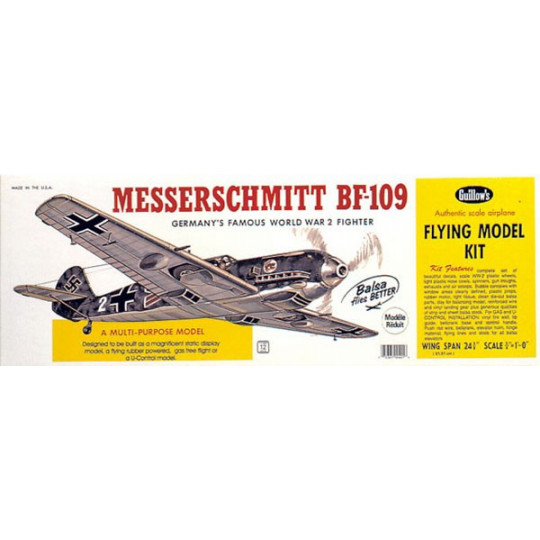Freifreie Freiflugflugzeug Messerschmitt BF-109 | Scientific-MHD