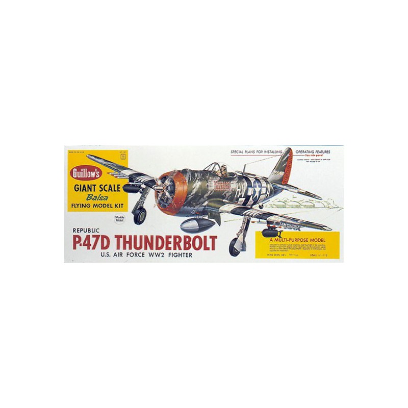 Kostenloses funkfreies Flugflugzeug P47-D Thunderbolt | Scientific-MHD