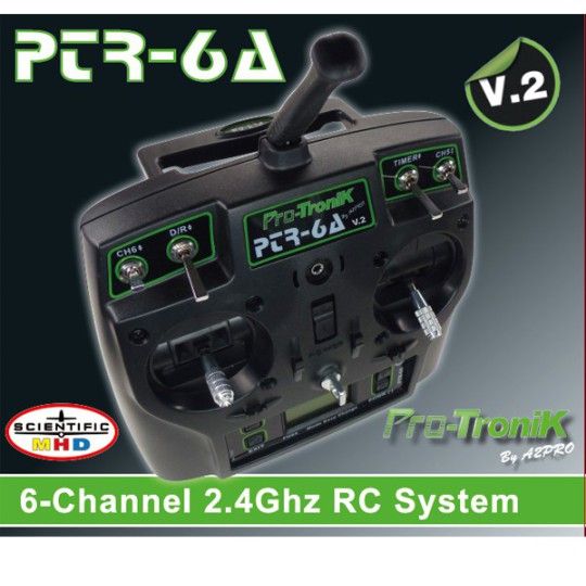 Setzen Sie für Radio-Radio-Steuerung PTR-6A V2 6-Wege + Lipo-Batterie Setzen Sie für Radio-Radio-Steuerung PTR-6A V2 6-Wege + Lipo-Batterie | Scientific-MHD