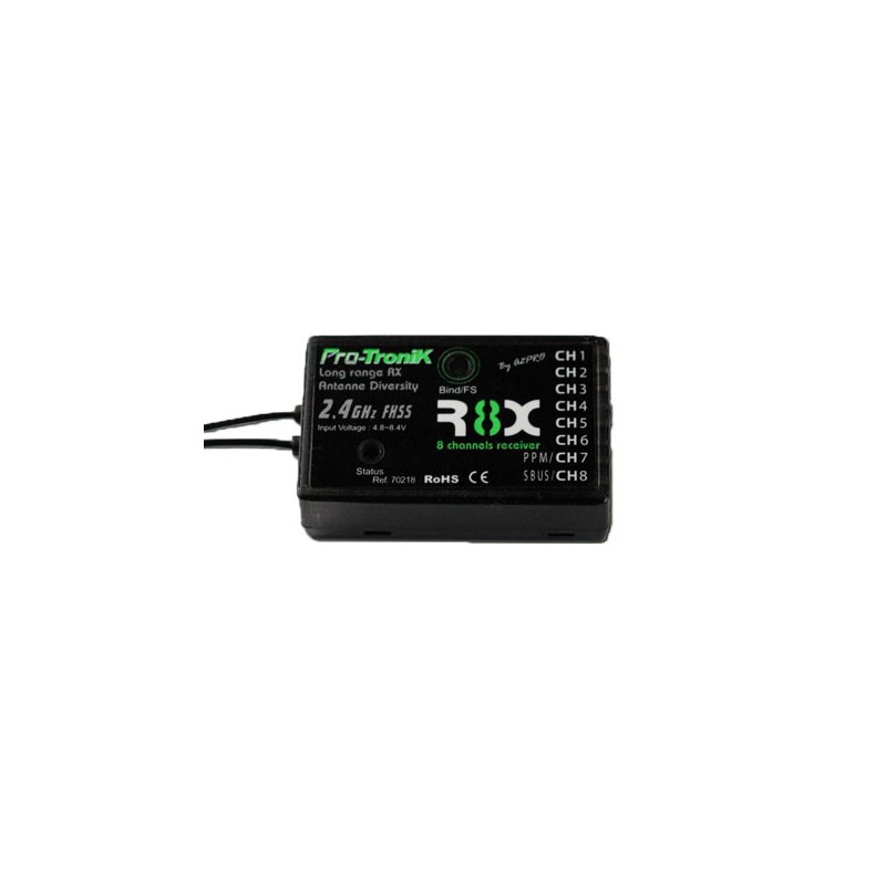 Setzen Sie für Radio-Radio-Steuerung PTR-6A V2 6-Wege + Lipo-Batterie | Scientific-MHD