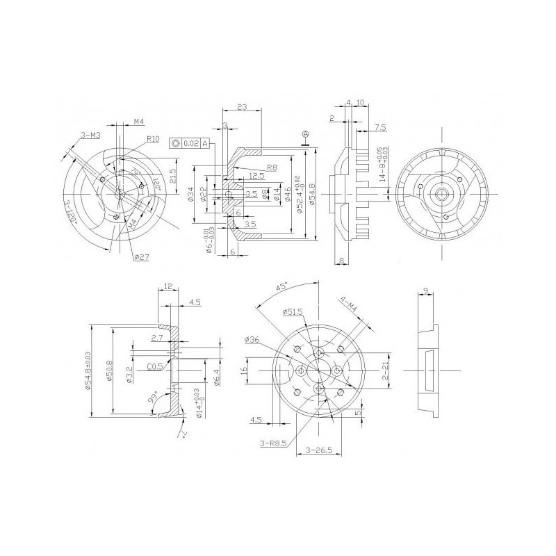 Elektromotor DM4330 KV340 Motor | Scientific-MHD