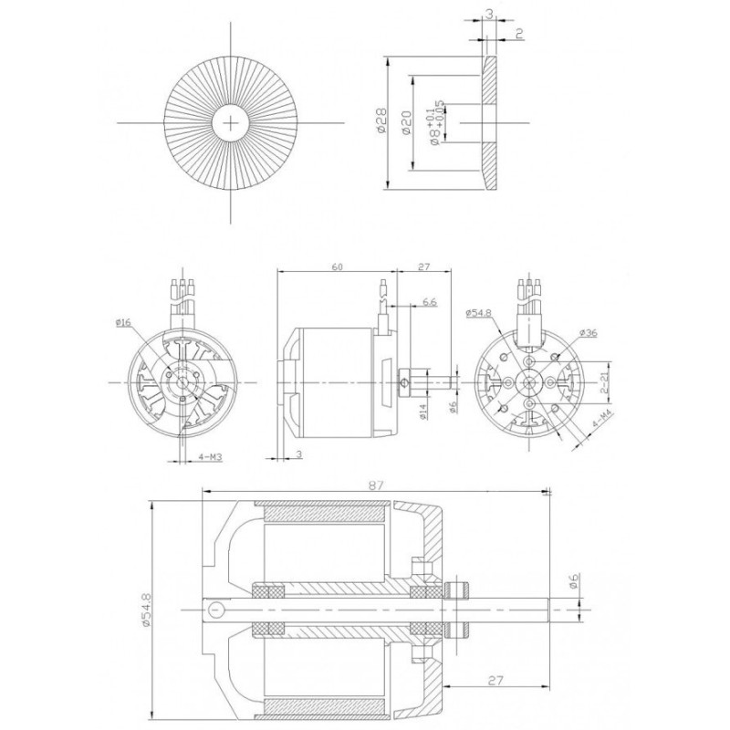 Elektromotor DM4330 KV340 Motor | Scientific-MHD Elektromotor DM4330 KV340 Motor | Scientific-MHD