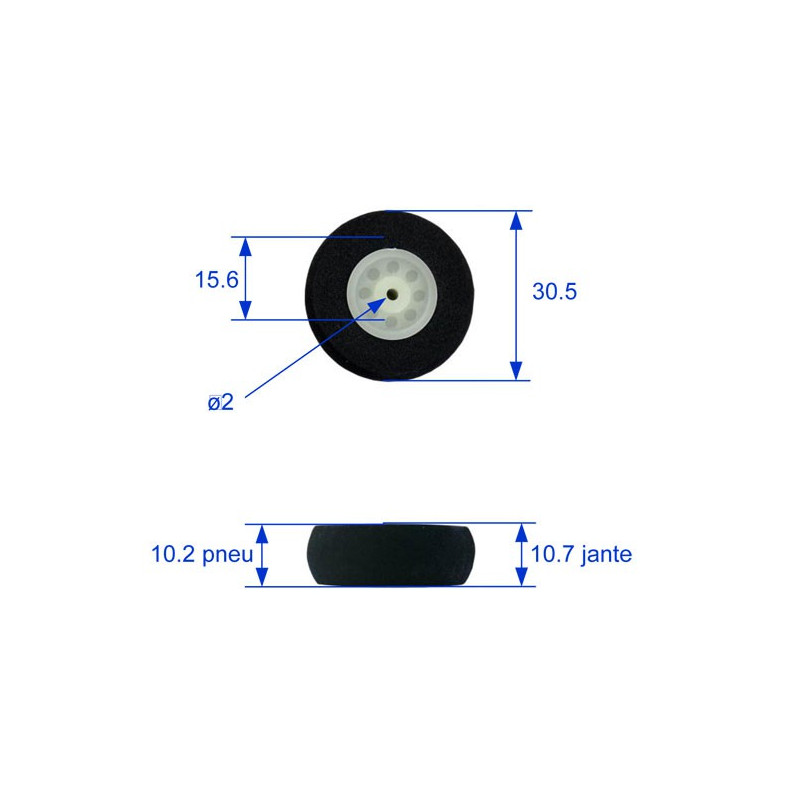 Eingebettete Accessoire Ultra-leichterer Schaumräder 30 mm | Scientific-MHD