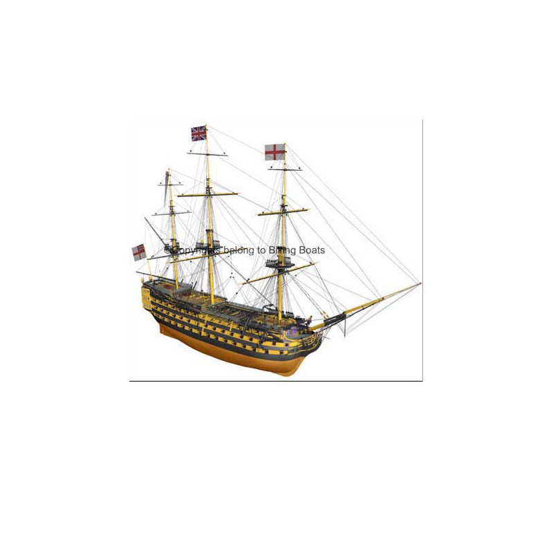Statisches Boot HMS Victory 134cm 1/75 | Scientific-MHD