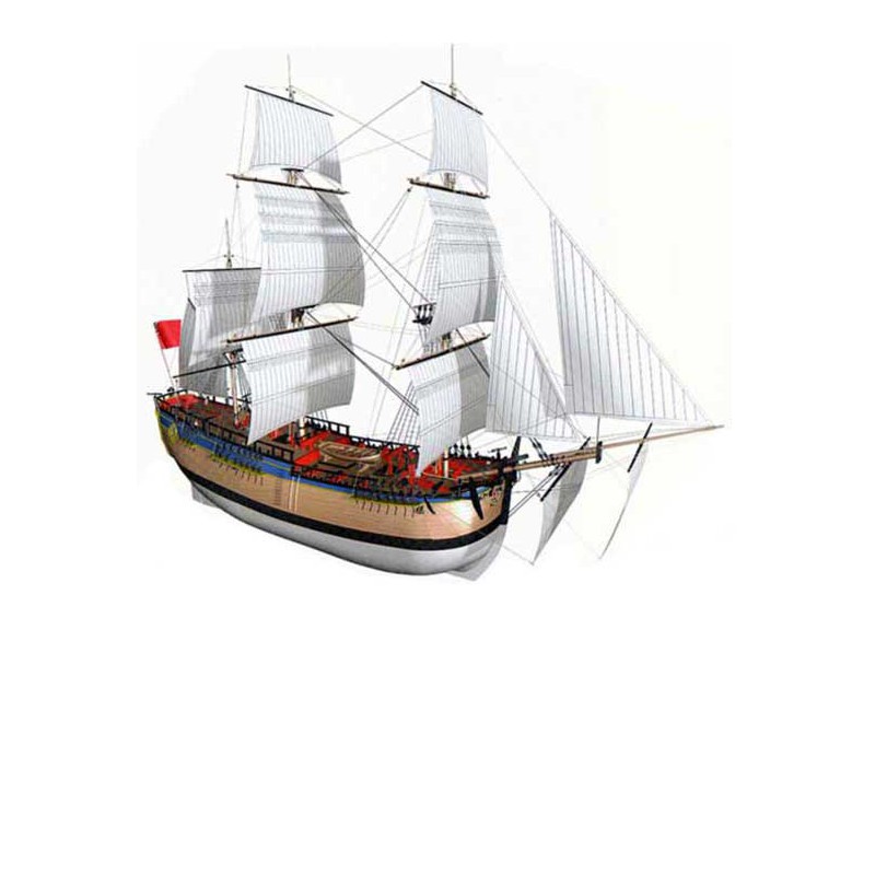 Statisches Boot HMS Endeavour 1/50 | Scientific-MHD