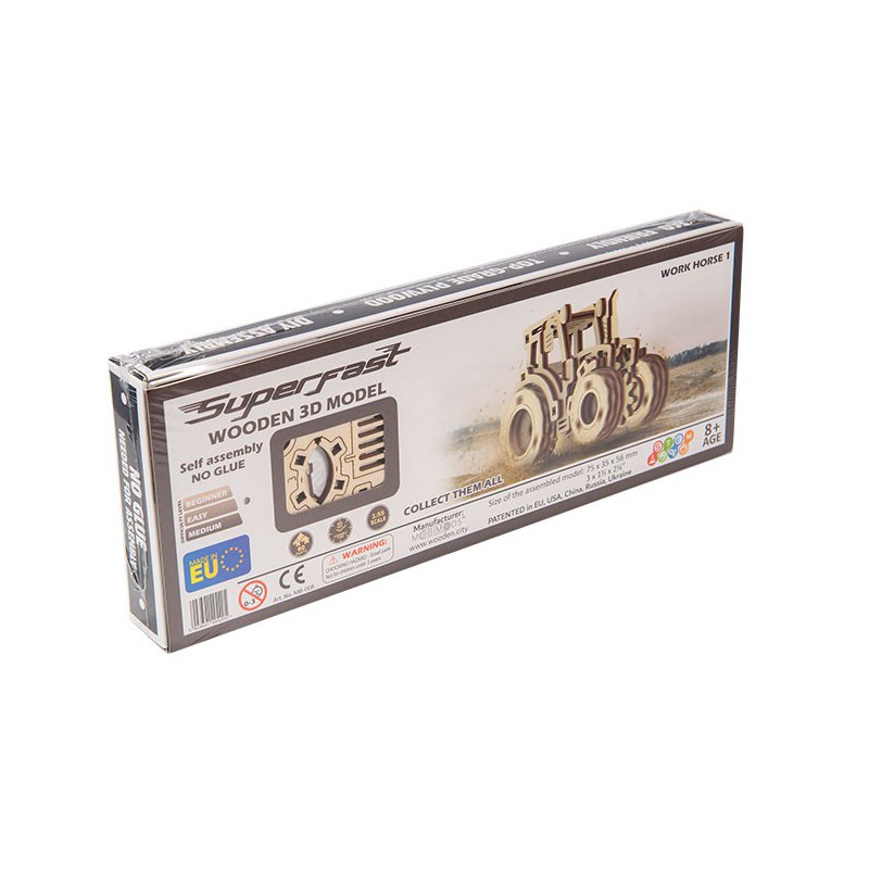 Einfach mechanisches 3D -Puzzle für Traktormodell 1 Superschnell | Scientific-MHD