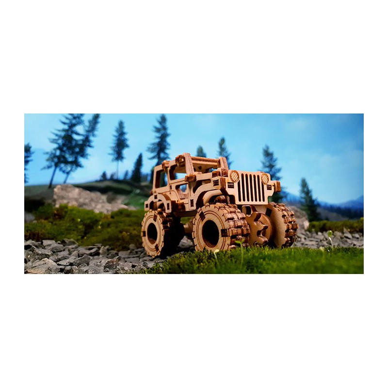 Einfach mechanisches 3D -Puzzle für Monster Truck 1 Superschnelles Modell | Scientific-MHD
