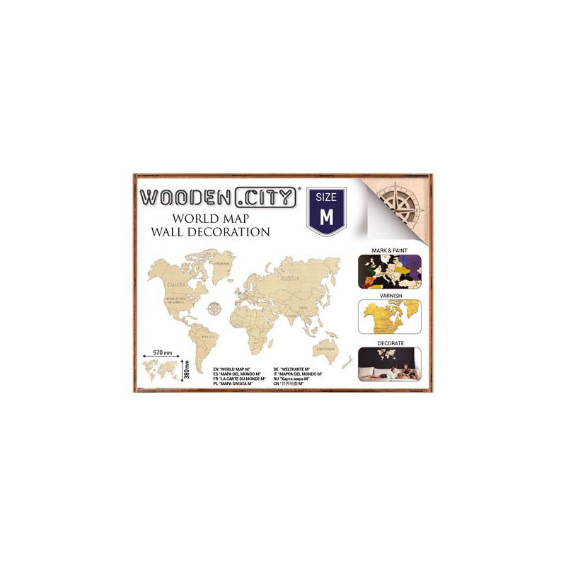 Einfach mechanisches 3D -Puzzle für die Karte der Weltkarte m | Scientific-MHD