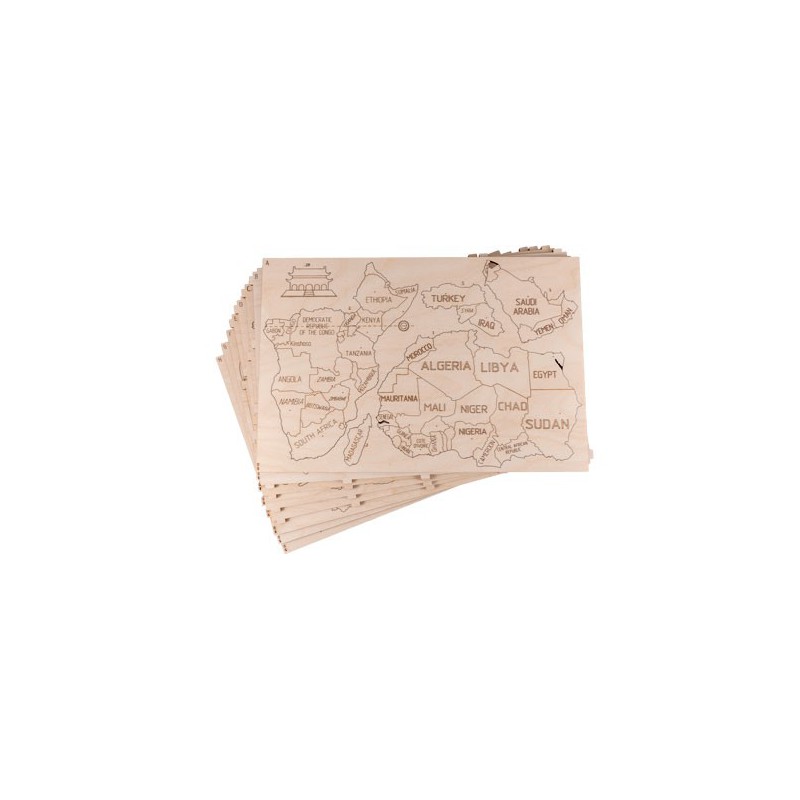 Einfaches mechanisches 3D -Puzzle für XL World Map -Modell | Scientific-MHD