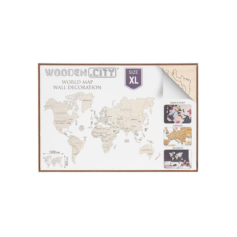 Einfaches mechanisches 3D -Puzzle für XL World Map -Modell | Scientific-MHD