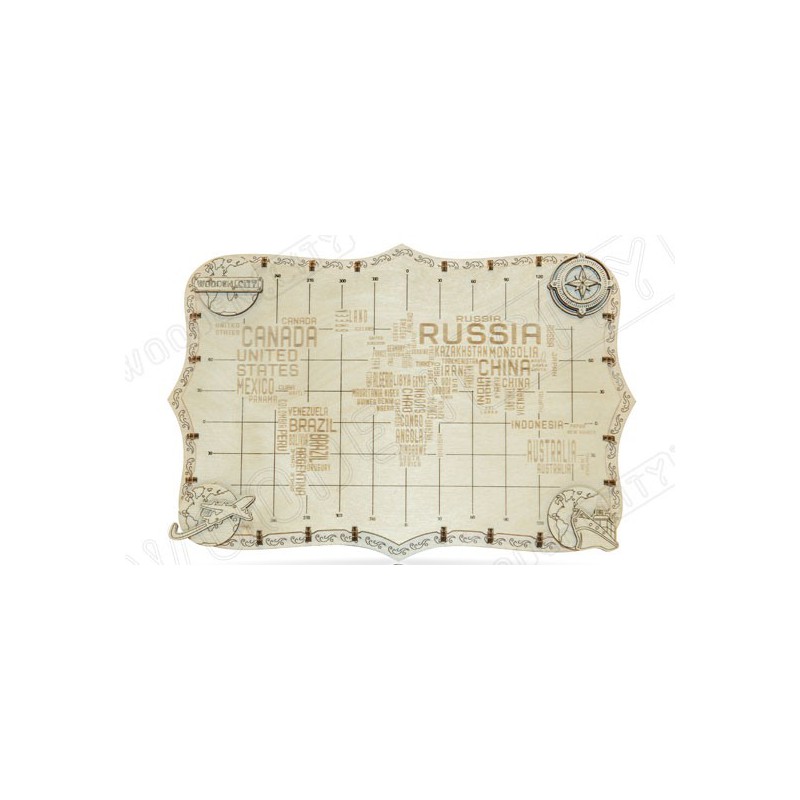 Einfache mechanische 3D -Puzzle für Model World Card Shipping Series Wörter | Scientific-MHD