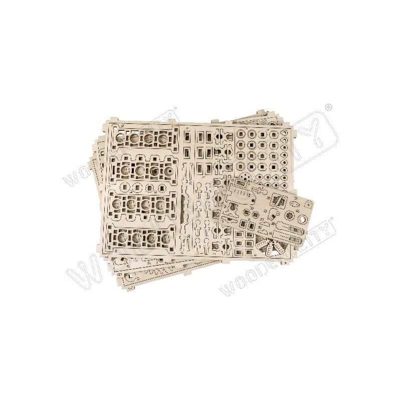 Intermediate Mechanical 3D -Puzzle für V8 Motormodell | Scientific-MHD