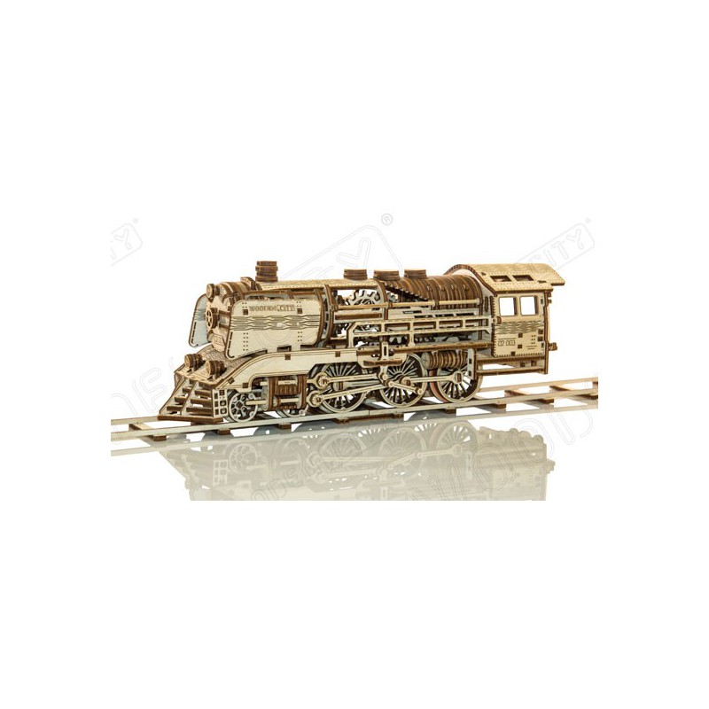 Mechanische 3D -Puzzle -Lokomotive + Tender | Scientific-MHD