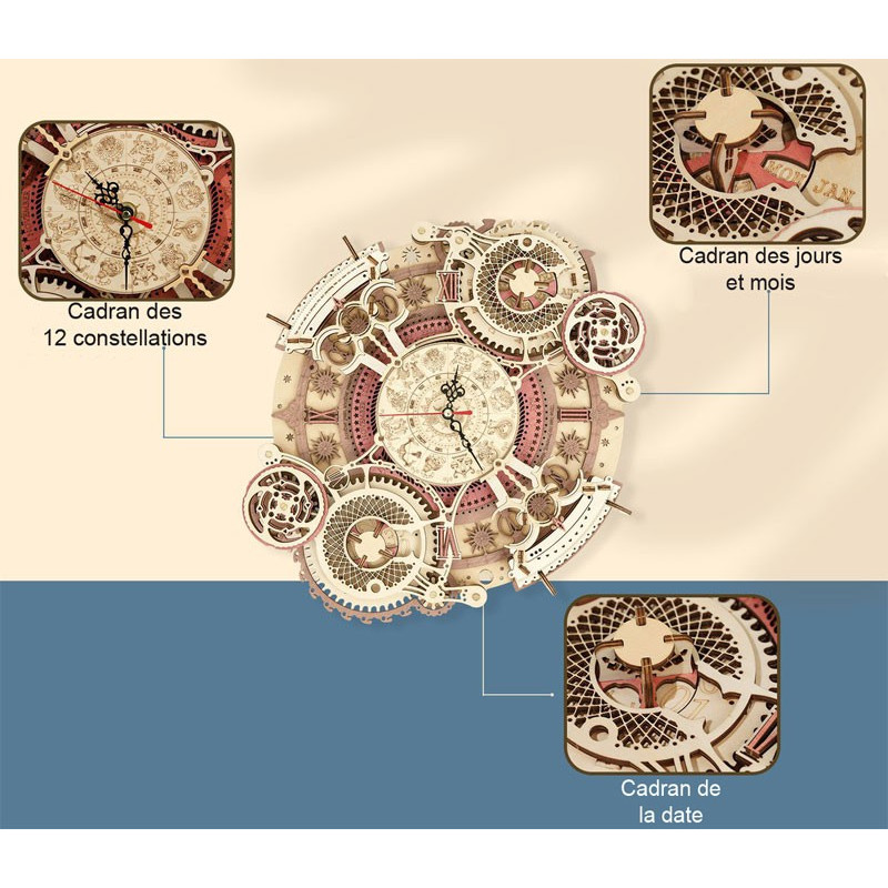 Zwischenmechanischer 3D -Puzzle für Zodiac Clock -Modell | Scientific-MHD