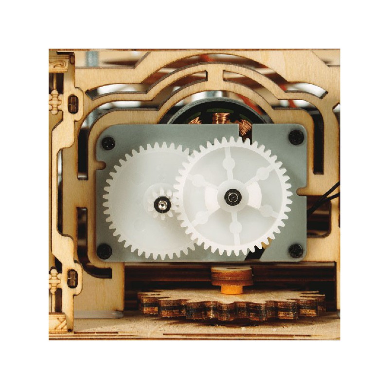 Zwischenmechanischer 3D -Puzzle für Modell des Grammophons mit der Kurbel | Scientific-MHD