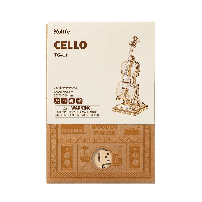 Einfaches mechanisches 3D -Puzzle für das Modell der Cello | Scientific-MHD Einfaches mechanisches 3D -Puzzle für das Modell der Cello | Scientific-MHD