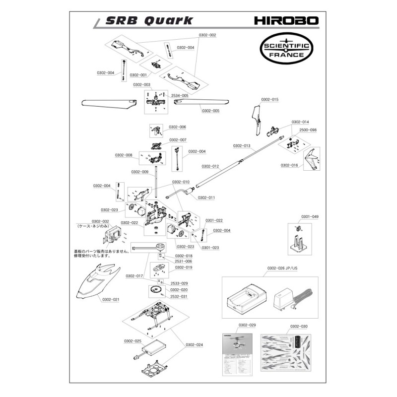 SRB Quark Radio -kontrollierter elektrischer Hubschrauber ohne Sender | Scientific-MHD