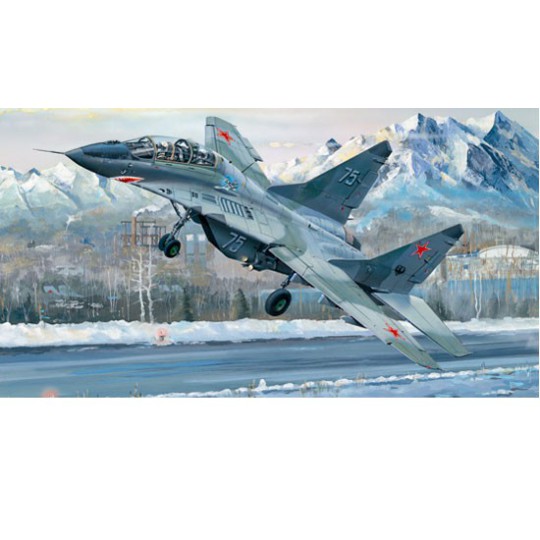 Russischer MiG-29UB Drehstoff Plastikflugzeugmodell | Scientific-MHD
