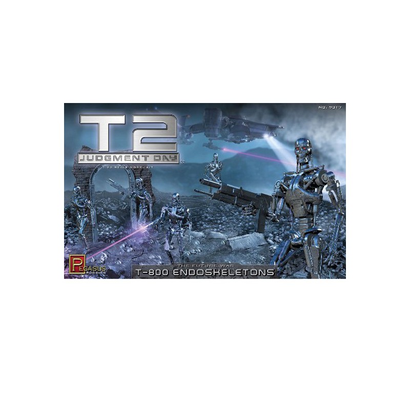 Plastic Science-Fiction-Modell T-800 Endoskelett Chrom 1/32 | Scientific-MHD