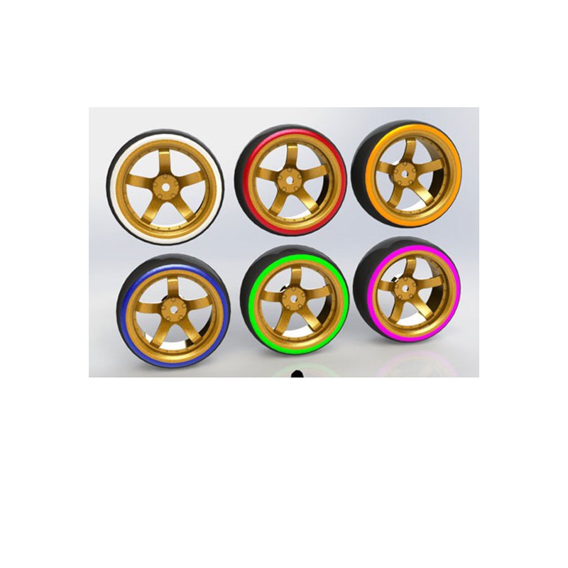 Radio -kontrolliertes Autozubehör 4 Räder Drift Gold 3 ° | Scientific-MHD