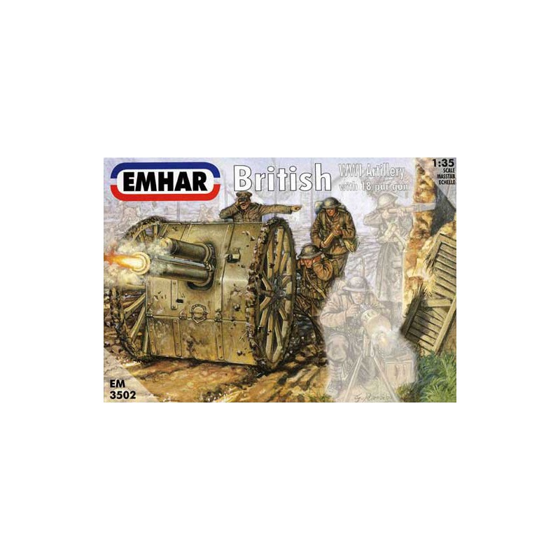 British Artillery Plastic Model Cannon Fass von 18 WWI1/35 | Scientific-MHD