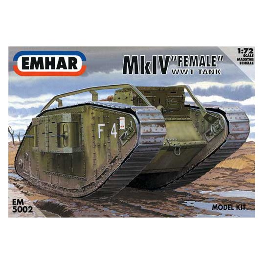 MKIV Plastic Tank Model "weiblicher" WWI -Tank 1/72 | Scientific-MHD