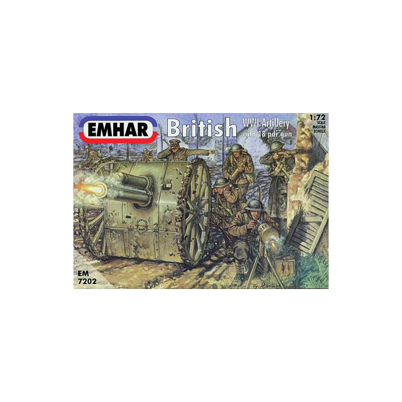 Britische Artillerie -Figuren und Canon WWI1/72 | Scientific-MHD