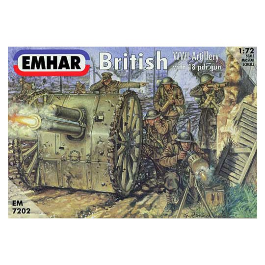 Britische Artillerie -Figuren und Canon WWI1/72 | Scientific-MHD