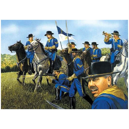 IMEX 7. Figur Kavallerie 6 Pferde-12 Infanteristen1/32 | Scientific-MHD