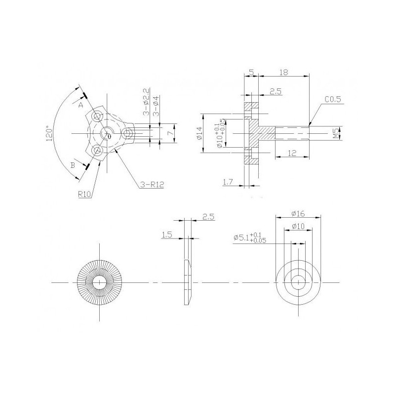 Elektromotor -Funk -gesteuerter Motor DM2220 KV1500 | Scientific-MHD